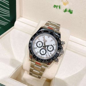 Designer de luxo Dayton mens relógio à prova d'água automática cronografia mecânica relógios B460 pulseira de aço inoxidável sólido espelho de safira com caixa