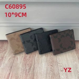 Mode mäns plånbok lyxdesigner plånböcker mynt pursar koppling pås kortväska mode plånbok kort hållare koppling väska hög kvalitet kort bokstav brun färg handväska 0019