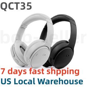 QC T35用ワイヤレスノイズキャンセルヘッドフォンヘッドセットBluetoothヘッドフォン携帯電話に適した二国間ステレオ折りたたみ式イヤホン