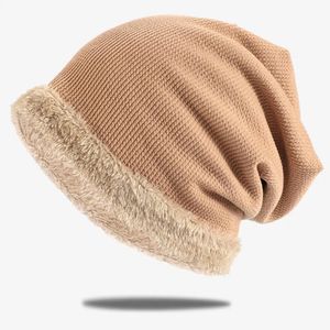 Beanieskull Caps varm hatt halsduk utomhus vindtät fleece -fodrad uppsättning för kvinnor män kallresistent vinter ull hals varmare med örat 231212