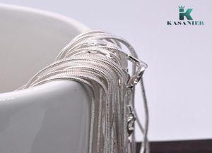 50 PCS Pris på fabriken! Partihandel 925 1mm Sterling Silver Chain Längd på 16-24 tum av mäns smycken7217665