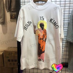 Heren T-shirts JEZUS IS KONING T-shirt Mannen Vrouwen Jezus Grafische 3D Afdrukken Tee Dikke Kraag Hip Hop Tops Korte mouw T231214