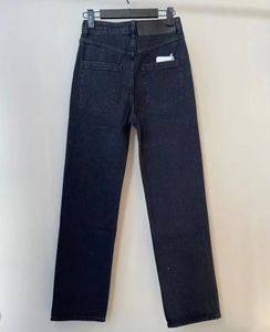 24SS ~ Designer Damen Loewe Jeanshose Beine offene Gabel Ticke Capris Jeanshose schlächen Jean Hosen Marke Frauen Kleidung Stick 521