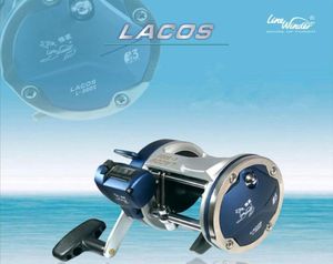 Enrolador de linha jigging barco de pesca carretel de pesca bobina mão esquerda L2030DXcom contador fundição roda carretel de tambor molinete pesca big gam3159918