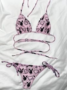 Damskie stroje kąpielowe Śliczne bikini kawaii gotyc