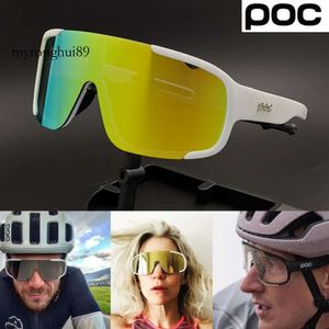 Męskie okulary przeciwsłoneczne Projektanci Trzy obiektywy okulary rowerowe POC Outdoor Goggle Odporne na UV i wędkarstwo sportowe