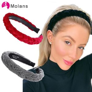 Headbands MOLANS acessórios para o cabelo grande brilho tecido grampos de cabelo tecido headbands laços de cabelo moda headbands fronteira headbands 231213