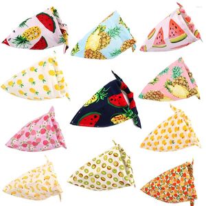 Odzież dla psów 30pcs Summer bandana spersonalizowana arbuz pet bandanas szalik bawełny owoce