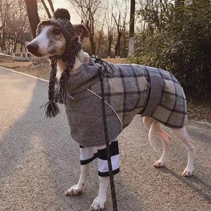 犬のアパレル暖かい厚い大きなコートジャケットミディアム犬冬のペット服グレイハウンドホイール服マスコタubranka dla psa 231213