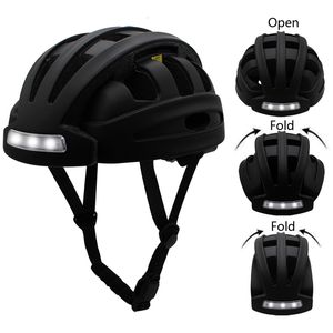 Cycling Helmets LED Portable Riding City Helmet Folding MTB Road Bicycle Lightweight With Taillight Headlight 231213