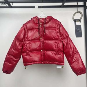 Kvinnorjackor Designer Leisure Bomullskläder Kvinnor Y2K Multifunktionell Fake Two Pocket Lovningsbara ärmar Down Jacket Thick Coat Korean