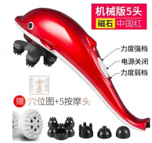 Back Massager Electric Shiatsu Neck Back Massager Far Infrared Magnet Acupressure Vibration Handle Massage Waist Massager Device Pain Relief 231214