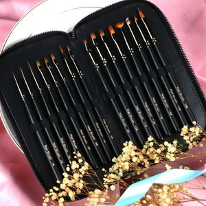 Inne pozycje 16PCS Profesjonalny paznokcie do paznokci do manicure żelowe szczotki ART ACRYL FALIN PROID RARVING PEN PET