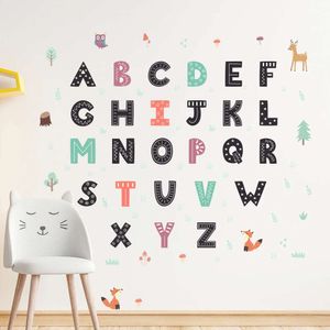 5PCS Kinder lernen Englisch ABC Buchstaben Wandaufkleber für Kinderzimmer Wohnzimmer Klassenzimmer Wanddekoration Aufkleber