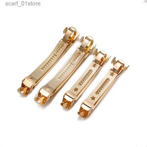 Headwear Hair Accessories 10pc Gold Spring French Barrette Style Spring Hair Clip Automatic Hair Clip Setting Diy Jewelry Making Supplie Blank Bow Hairpinl231214