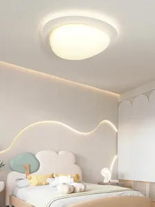 Luzes de teto moderna lâmpada infantil quente é usada para sala de estar quarto hall branco 3 cores regulável controle remoto decoração de casa