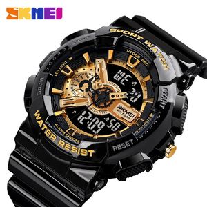 Armbandsur Skmei Youth Sport Digital Watch Men SUCKSOFT Waterproof Dual armbandsur Led Chrono Alarm Clock Mens Watches Cool Hour Vogue 231214