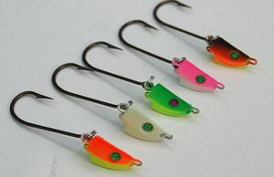 7g 105g 14g Fishing Jig Head Lead Head Hook Unique Shape Make Soft Bait Flexible Swinging VMC hook Five colors for sealakes fi4043197