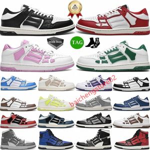 Designer Men Athletic Shoes Skelet Bones Runner Women Men Shoes Retro Sneakers Skel Top Low Genuine Leather Lace Up Trainer Basketball shoes Leather shoe B9