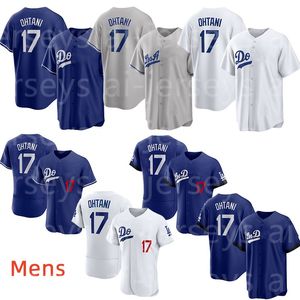 17 OHTANI LOS Jersey de beisebol azul real Cidade da casa branca Connect Mens S M L XL 2xl 3xl Stitched