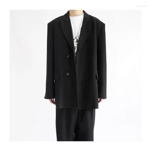 Garnitury męskie Silhouette Suit czarna modna luźna, swobodna wysokiej jakości styl 1: 1