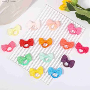 Kopfbedeckung Haarschmuck 10 Teile/satz Mini Bögen Elastische Haarbänder Für Süße Mädchen Nylon Gummiband Haarseil Pferdeschwanzhalter Kopfbedeckung Kinder HaarschmuckL231214