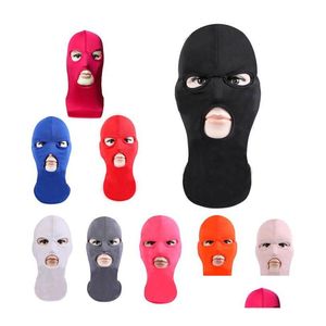 Radfahren Caps Masken Radfahren Caps Masken 3 Loch Schal Sport Männer Bandana Ausrüstung Hals Gaiter Handwear Gesicht Wandern Maske Stirnband ski Cla Dhlbp