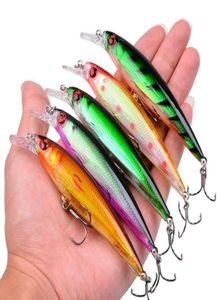 1st Minnow Fishing Lure Laser Hard Artificial Bait 3D Eyes 11cm 13G Fishing Wobbler Diving 05m15m Crankbait Jllivw1360087