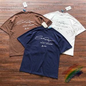 Men's T-Shirts Oversized Cole Buxton Scrawled Slogan T Shirt 1 1 Best Quality Brown Royal Blue Black White CB Tee With Tag T231214