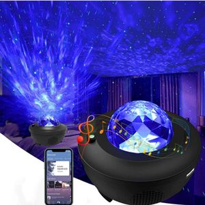 Star Light Projector Party Decoration Dimble Aurora Galaxy Projectors med fjärrkontroll Bluetooth Music Högtalare Tak Starli312S
