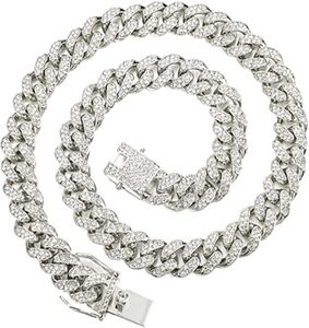 Mens Iced Out Chain Hip Hop smycken halsband armband guld silver miami kubanska länkkedjor halsband11797959402738