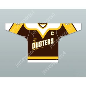 Anpassad Rod Binghamton Broome Dusters Brown Hockey Jersey 5 New Top Stitched S-M-L-XL-XXL-3XL-4XL-5XL-6XL