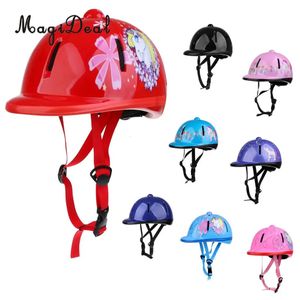 Ski Helmets MagiDeal Children Kids Adjustable Horse Riding HatHelmet Head Protective Gear Equestrain Safety Hat Equipment Various Colors 231213