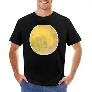 Canotte da uomo T-shirt con illustrazione ad acquerello della luna piena Abiti estetici ad asciugatura rapida Magliette da uomo Casual ed eleganti