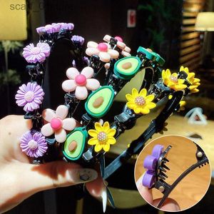 Headwear Hair Accessories Cute Flower Headbands for Girls Children Handmade Sterry Bang Hair Clips Haiands Birtay Gifts Headwear Hair AccessoriesL231214