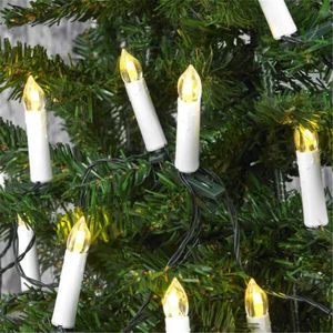 Other Event Party Supplies 20Pcs String Lights On Candle Christmas Tree Hanging Warm White LED Clip Indoor Happy Birthday Wedding Fairy Creative Decoration 231214