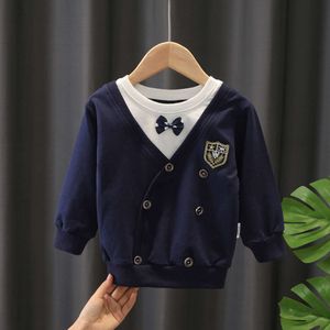 2023 New Clothing Children's Baby Fashionable Long Sleeved Clothes Spring and Autumn Academy Style Two Piece Set