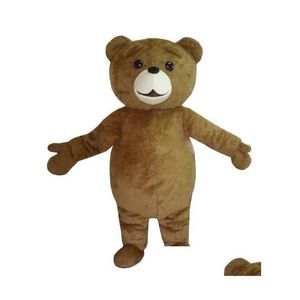 Mascot Real Picture Cute Bear Costume ADT Size Drop Leverans Apparel Costumes DHM26