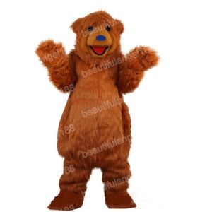 Halloween Brown Bear Mascot Costiums Wysokiej jakości Cartoon Temat Postacie Karnawał Dorośli rozmiar strój świąteczny strój dla mężczyzn kobiety
