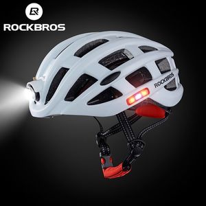 サイクリングヘルメットロックブロス自転車ライトヘルメットバイクウルトラライトエレクトリックマウンテンロードMTB機器231213