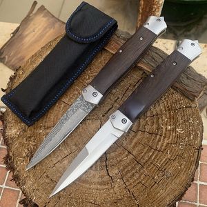 De swordfish Tactical Gear Auto Folding EDC Survival Knives Trähandtag utomhus camping Combat Hunt Knife Tactical EDC Automatisk kniv UT85 BM 3300 3400