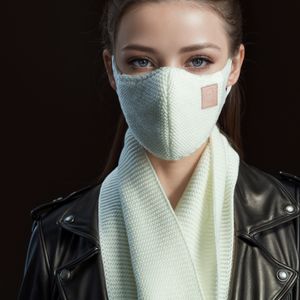 winter light luxury mask scarf fashion three-dimensional face protection breathable outdoor riding windproof black blue green cold warm mask scarf