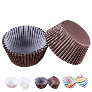 Sublimação 100 Pcs Muffins Cupcakes Copos de Papel Cupcake Forro Baking Muffin Box Cup Case Bandeja de Festa Ferramentas de Decoração de Bolo Decoração de Festa de Aniversário