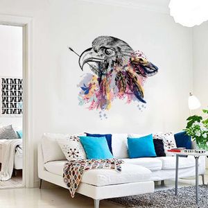 Fearless Eagle Wall Stickers Animal Creative PVC Home Decoration Diy Sticker Living Room Animals Print Decals Mural Art Poster