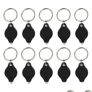 Ficklampor facklampor ficklampor facklor 4/10 st plast LED Keychain tra ljus nyckelring mini ljus fackla för handväska bil svart shel dh0yi