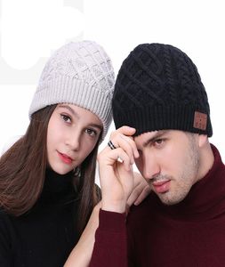 ワイヤレスBluetooth Beanies Hat Creative Smart Sport Music Headset Cap Warm Winter with Mic Speaker Knit Hat LLA1388T7022736