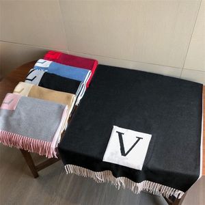 Классический дизайнерский шарф, мужской и женский зимний, черный, серый, теплый шарф с вышивкой букв, бренд Label239j