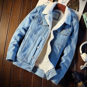 メンズジャケット秋と冬の新しいメンズファッショントレンドカシミアデニムジャケットメンズカジュアル快適な濃厚な暖かくて高品質の暖かいコート231214