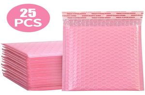 Förpackningsväskor 50st bubbla kuvert postförpackningar kuvert fodrade poly mailer självförsegling rosa internet väskor mailers h jllfqxcatego9027639