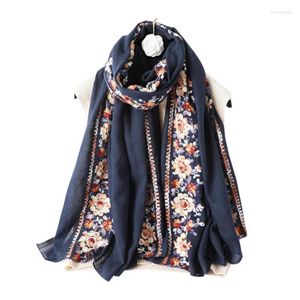 Scarves Bohemian Style Shawl Scarf Female Po Dual Use National Wind Tourism Office To Send Elders Big